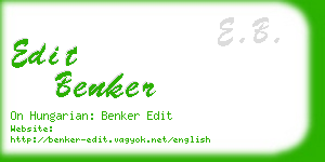 edit benker business card